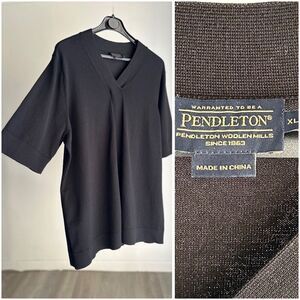 Pendleton WOMEN'S COLBY SUIT SWEATER SILK BLEND BLACK XL